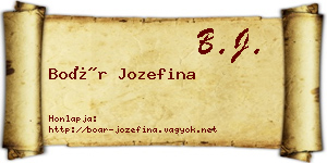 Boár Jozefina névjegykártya